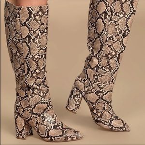 Snake boots point boots very comfortable size 6 lulus boots